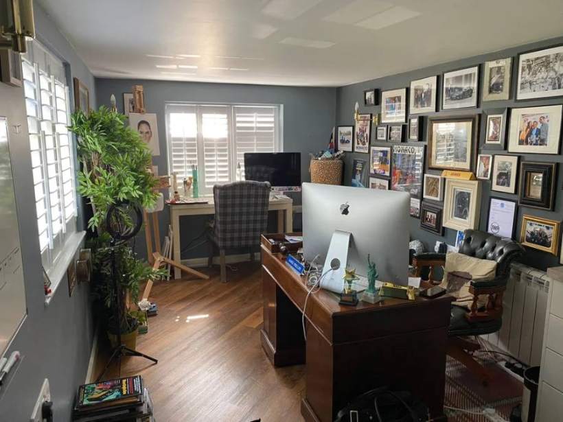 Home office after Feng Shui redesign, London